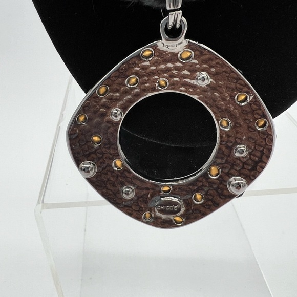 Chico’s Black Coed Necklace With Silver Pendant - Picture 5 of 11